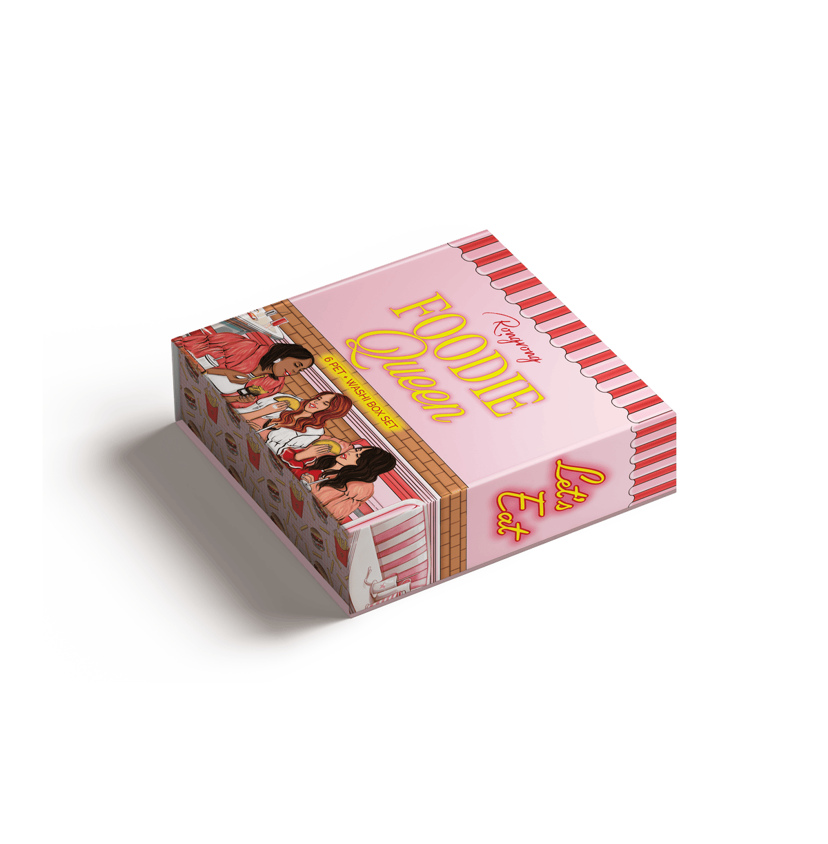 Food-themed stationery box set with PET and washi tapes

