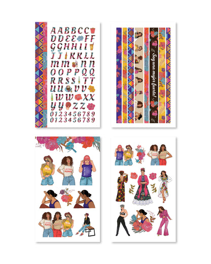 Featuring bright illustrations of festive elements such as papel picado and colorful blooms, these stickers are perfect for planners.