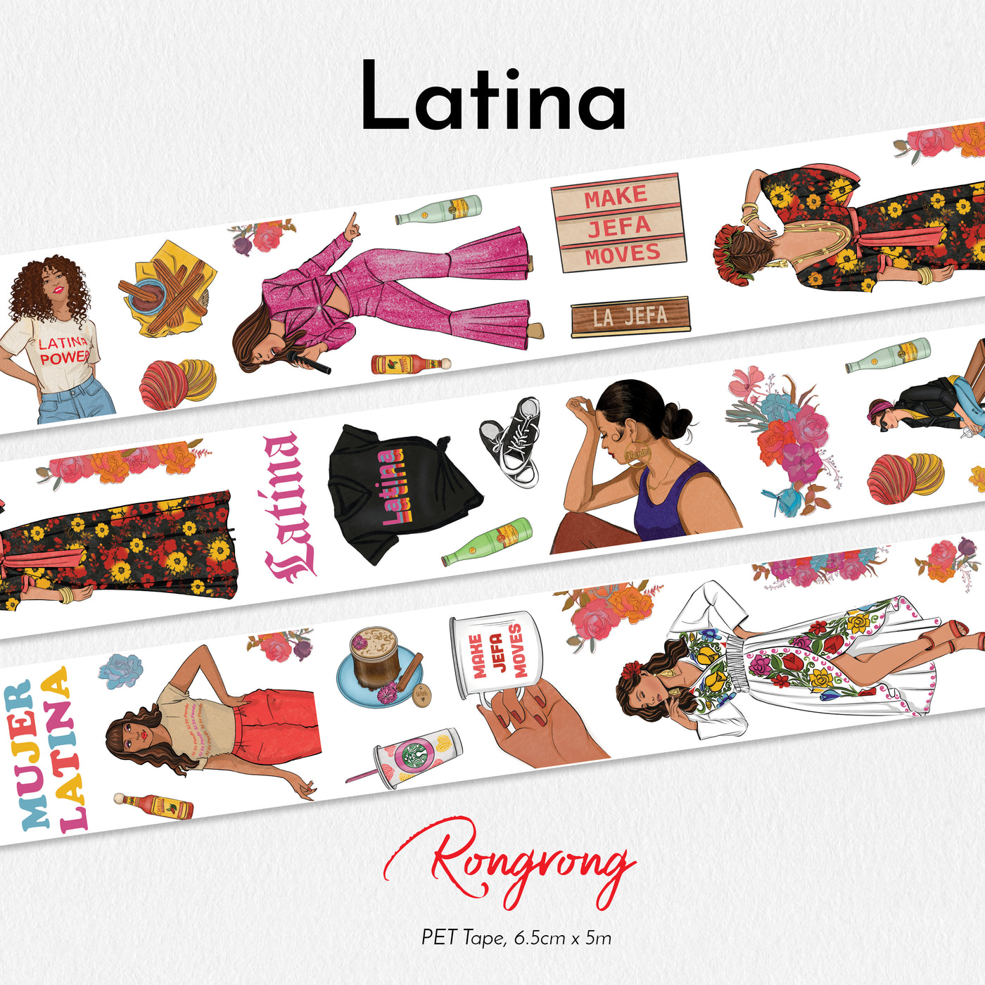 Shop Rongrong Fall Collection Latina PET Tape Plat Lay