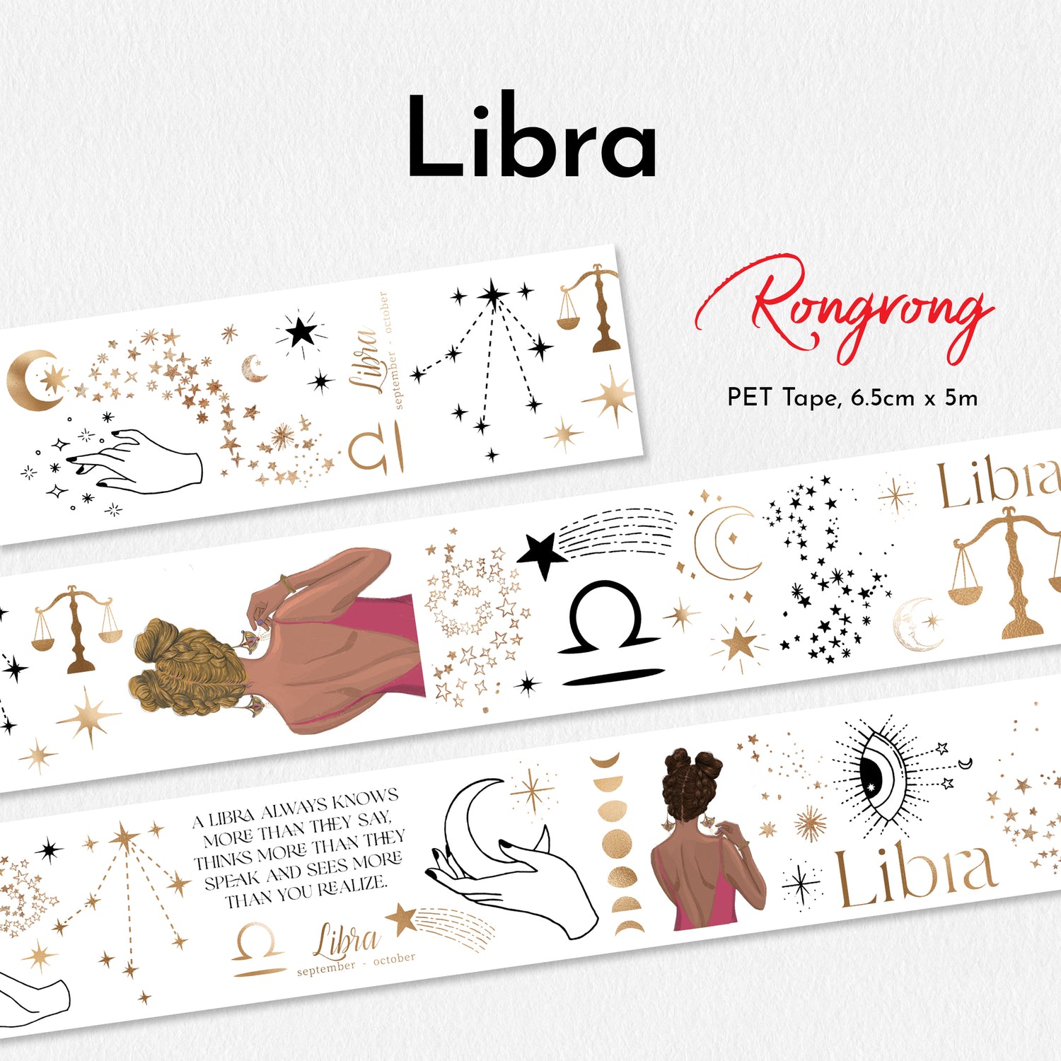 Shop Rongrong Zodiac Collection Libra PET Tape Flat Lay