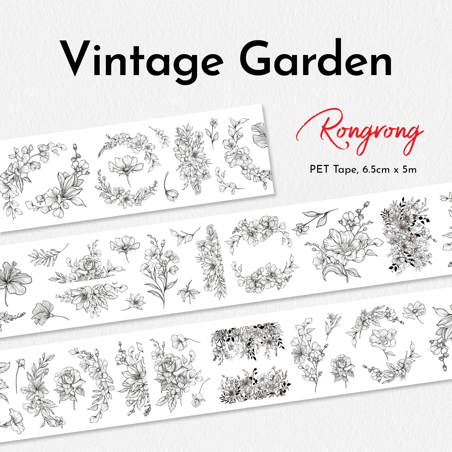 Shop Rongrong Vintage Garden PET Tape Flat Lay