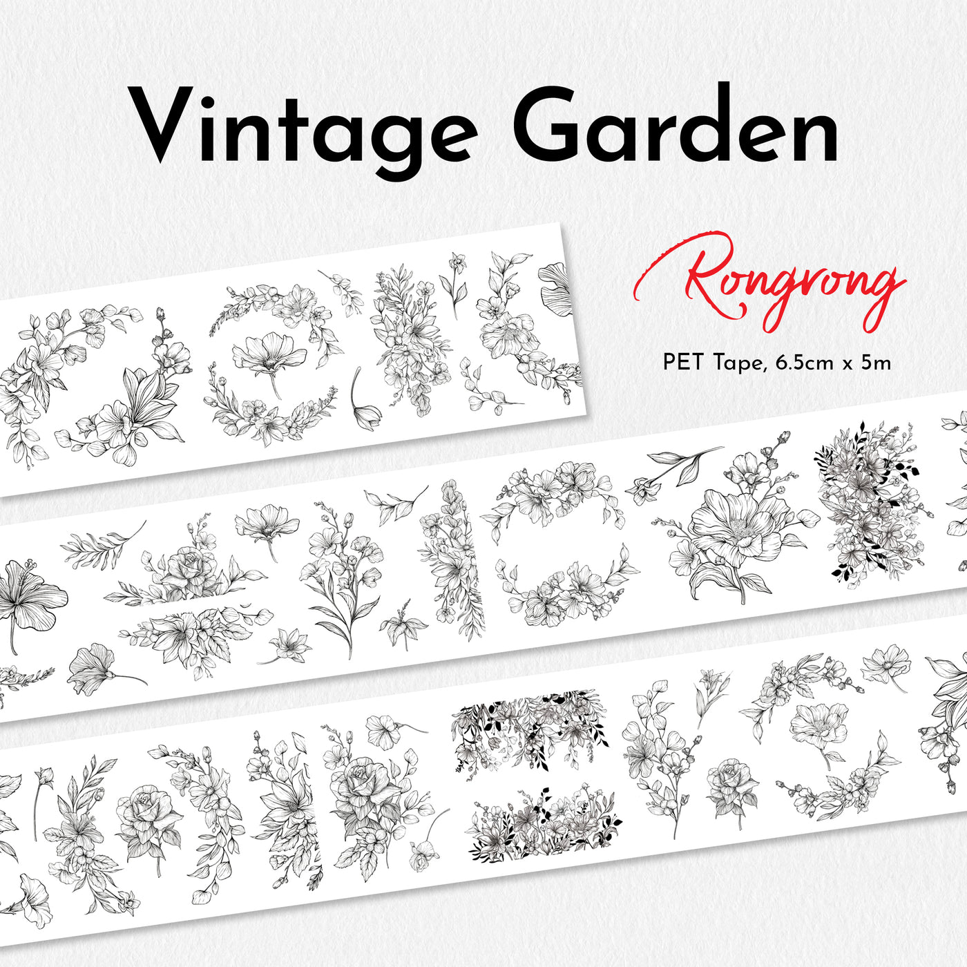 Shop Rongrong Vintage Garden PET Tape Flat Lay