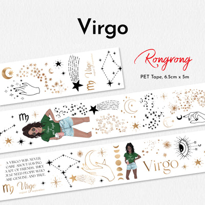Shop Rongrong Zodiac Collection Virgo PET Tape Flat Lay