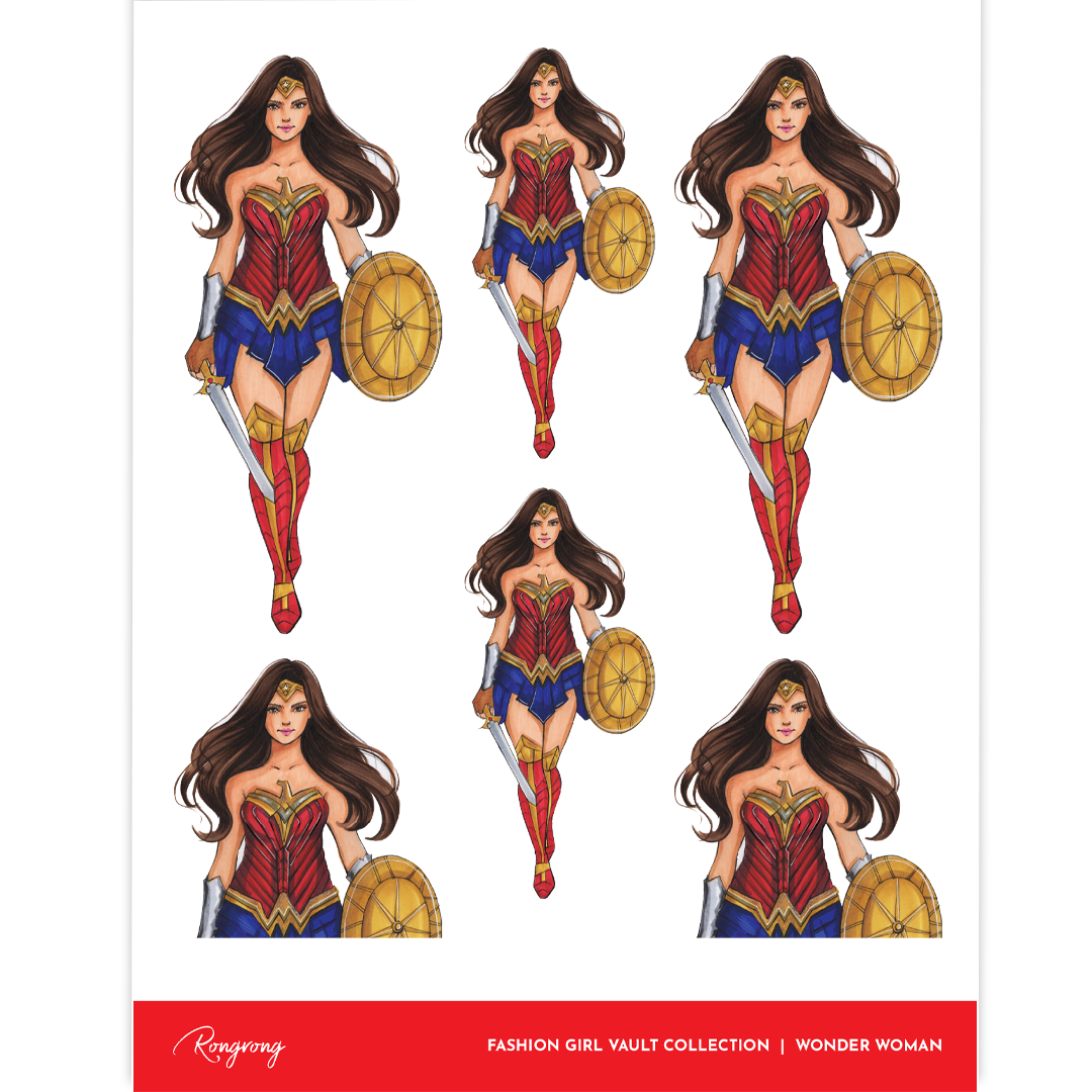 Wonderwoman Planner Sticker Sheet Rongrong Vault