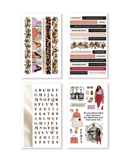 Bold and Beautiful download sticker book flatlay