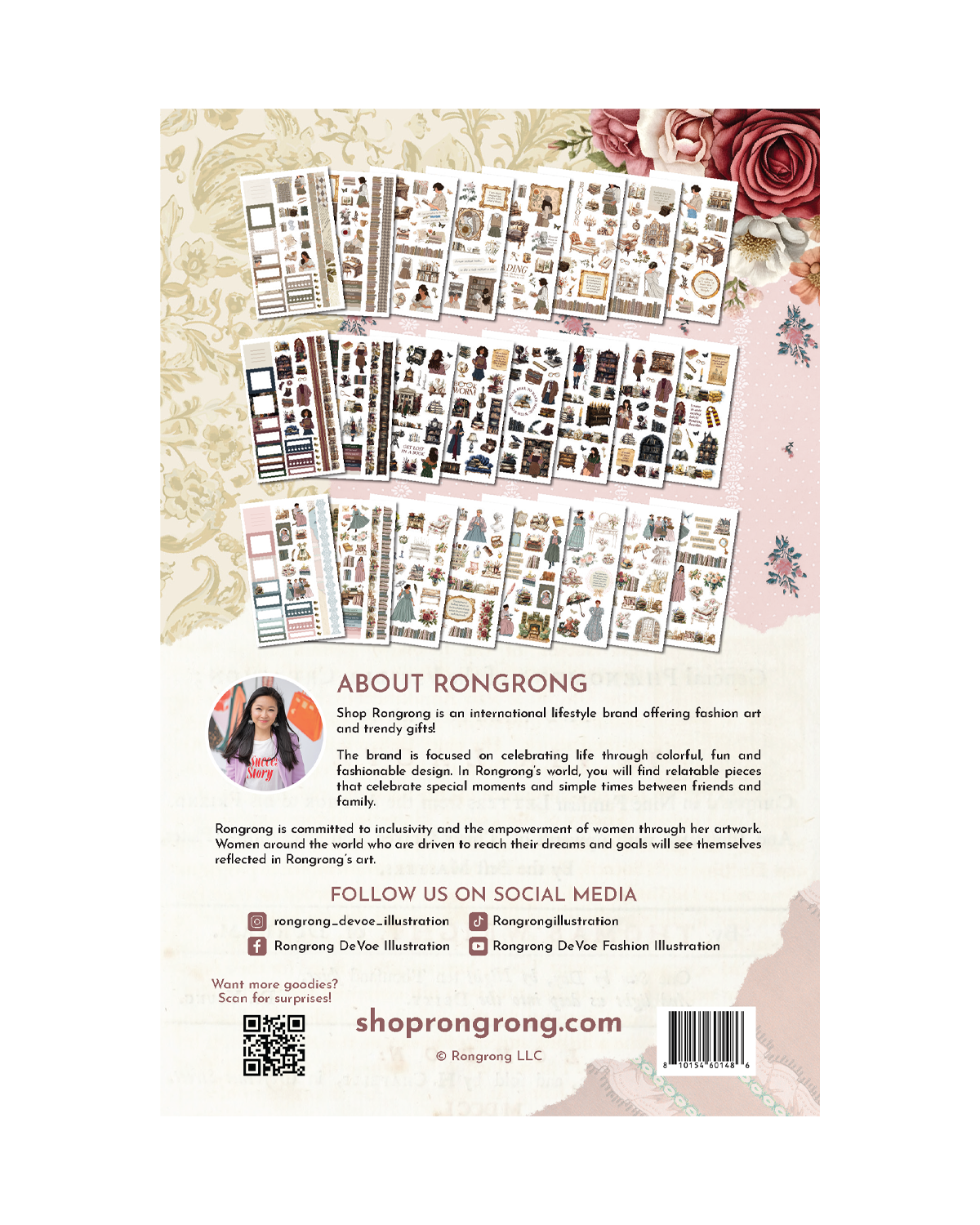 Bookworm Hobonichi Sticker Book used in weekly planner spread