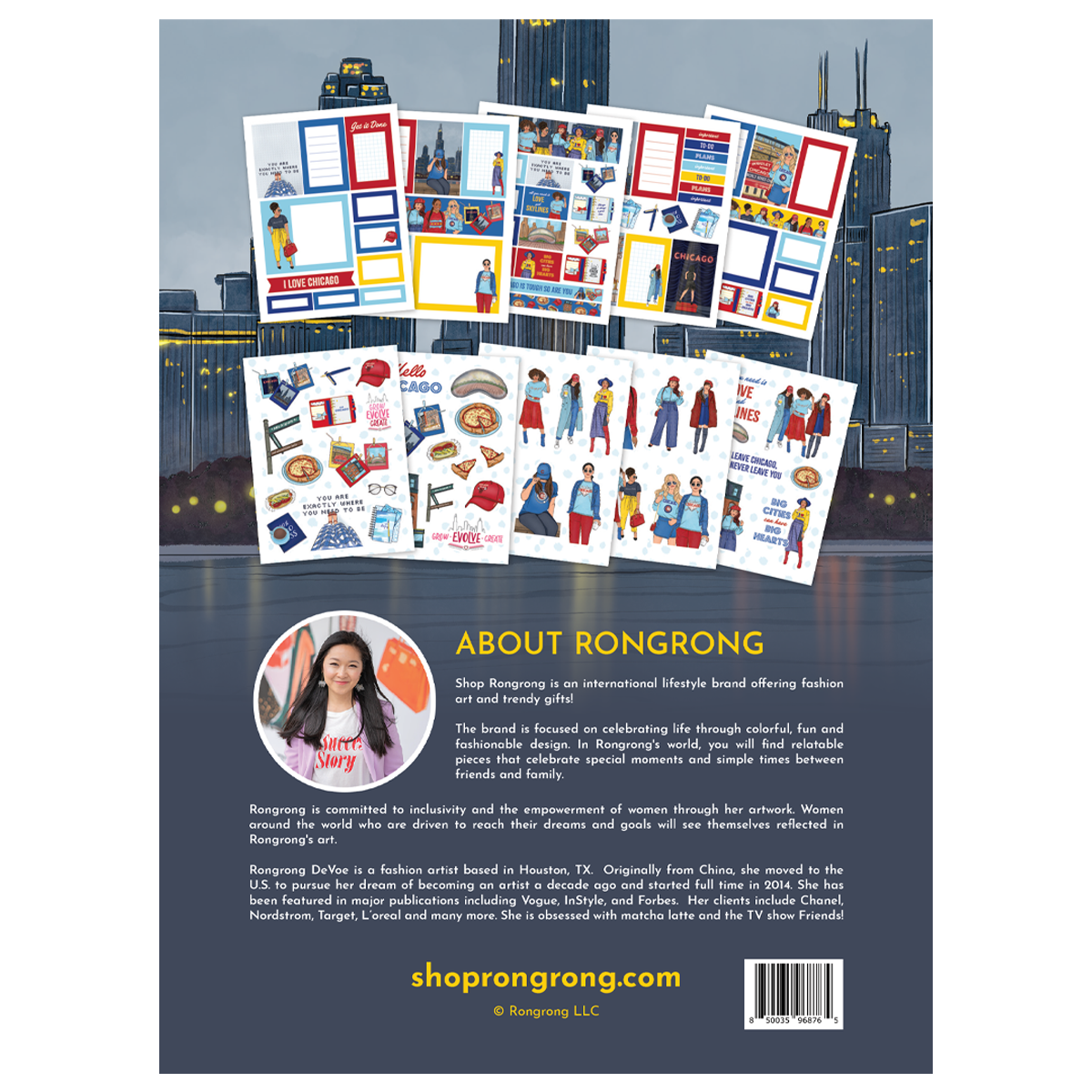Shop Rongrong Chicago Digital Sticker Pack back cover.