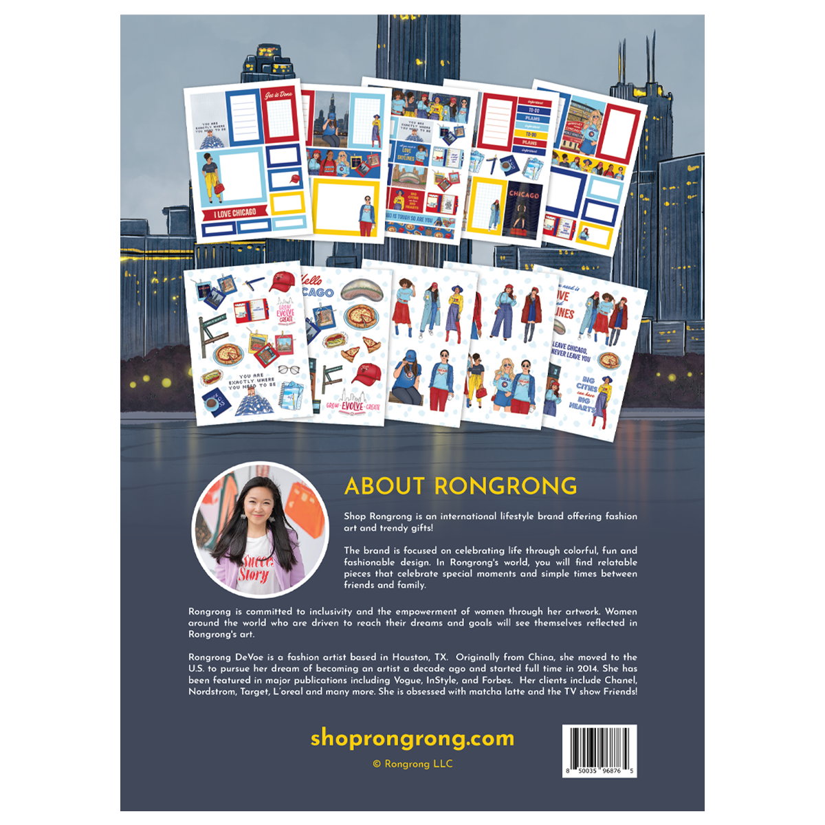 Shop Rongrong Chicago Sticker Pack Back Cover