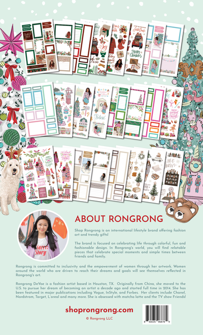 Shoprongrong Merry and Bright Sticker Book Back Cover