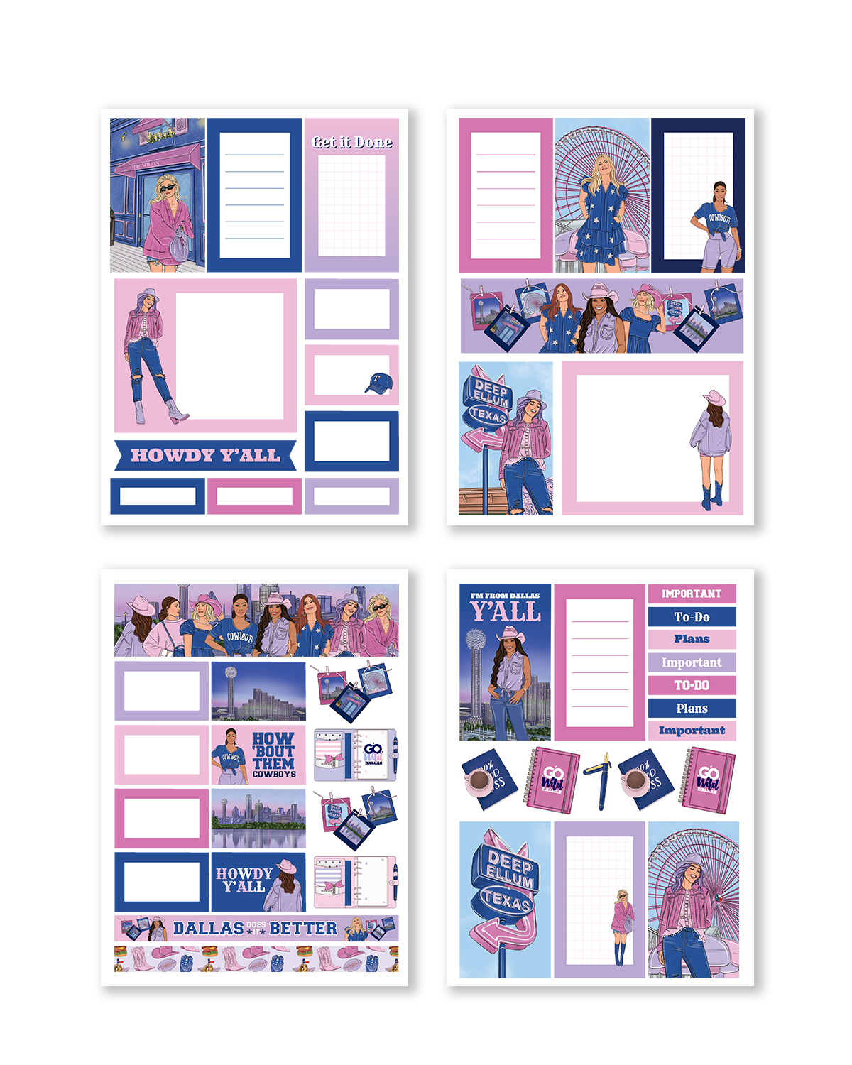 Shop Rongrong Dallas Planner Sticker Pack for Go Wild Conference