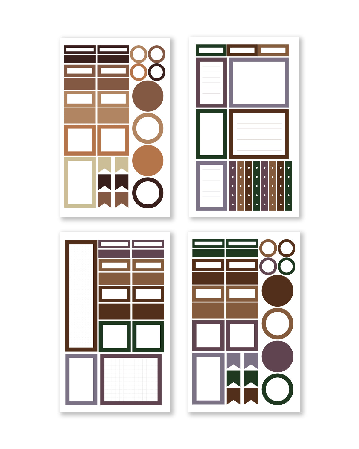 A detailed view of decorative stickers boxes in vibrant brown.