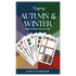 Sticker book cover featuring cozy fall and winter designs with warm colors, pumpkins, snowflakes, and seasonal motifs.