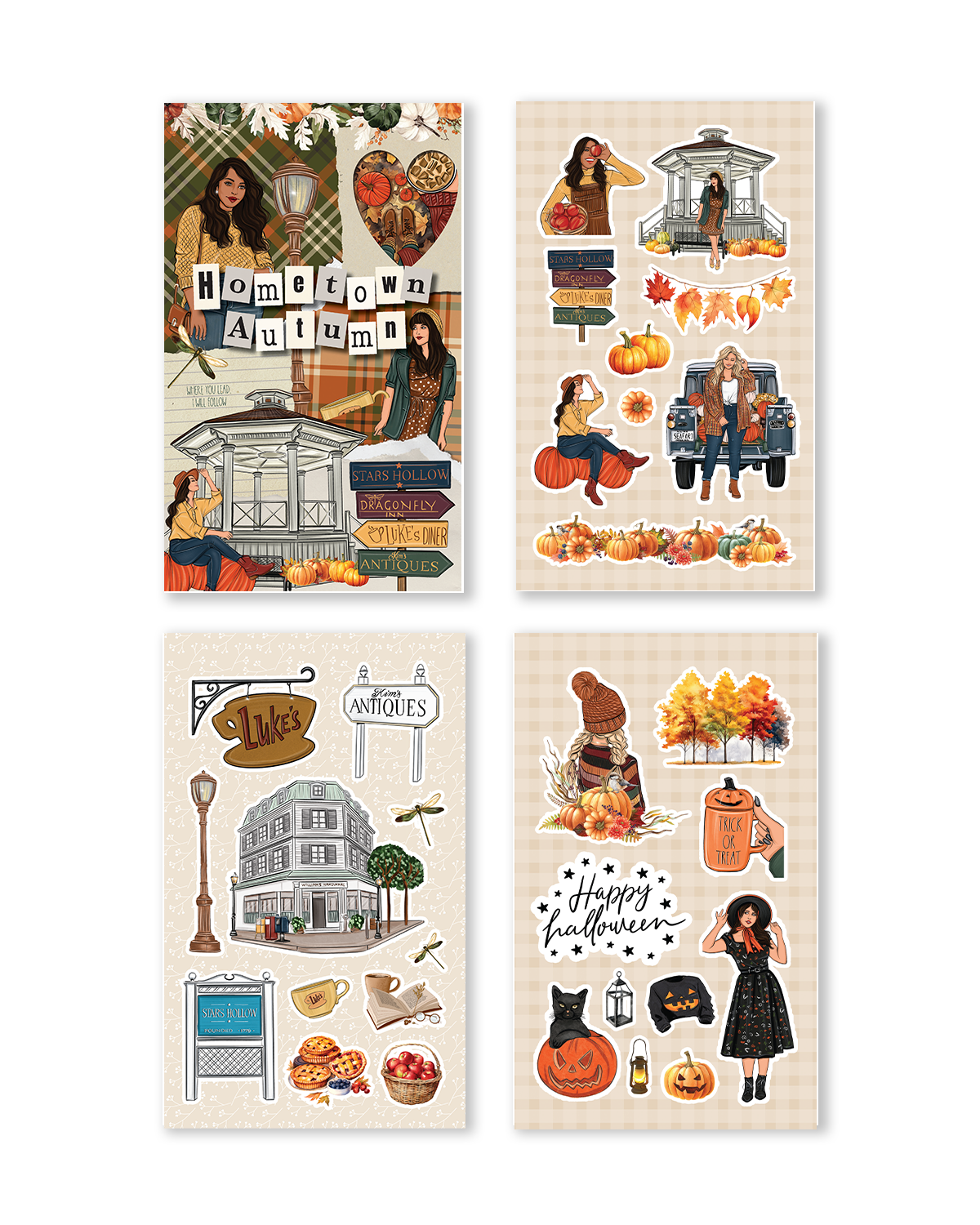 Shop Rongrong Autumn Charm Sticker Book detailed flip through