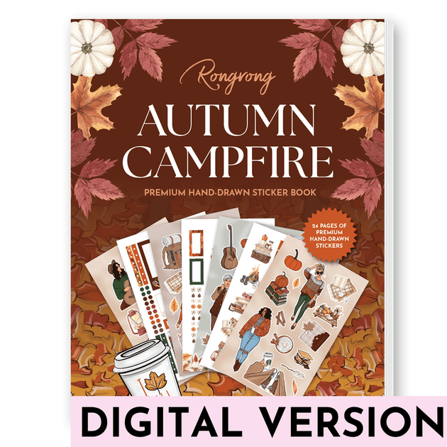 Autumn Campfire Digital Sticker Book | Fall Stickers for Digital Planners