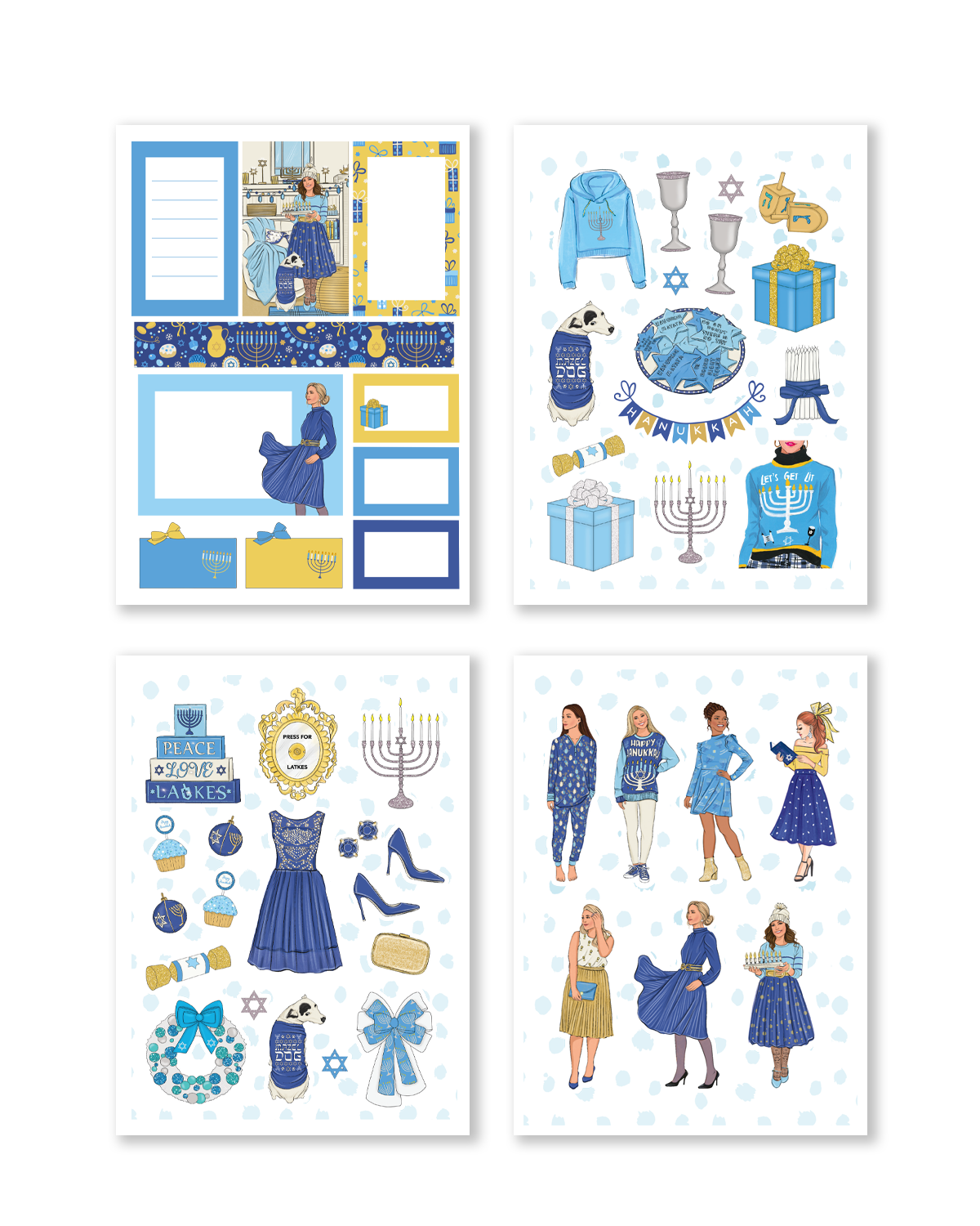 Shop Rongrong Hanukkah Sticker Pack for scrapbooking