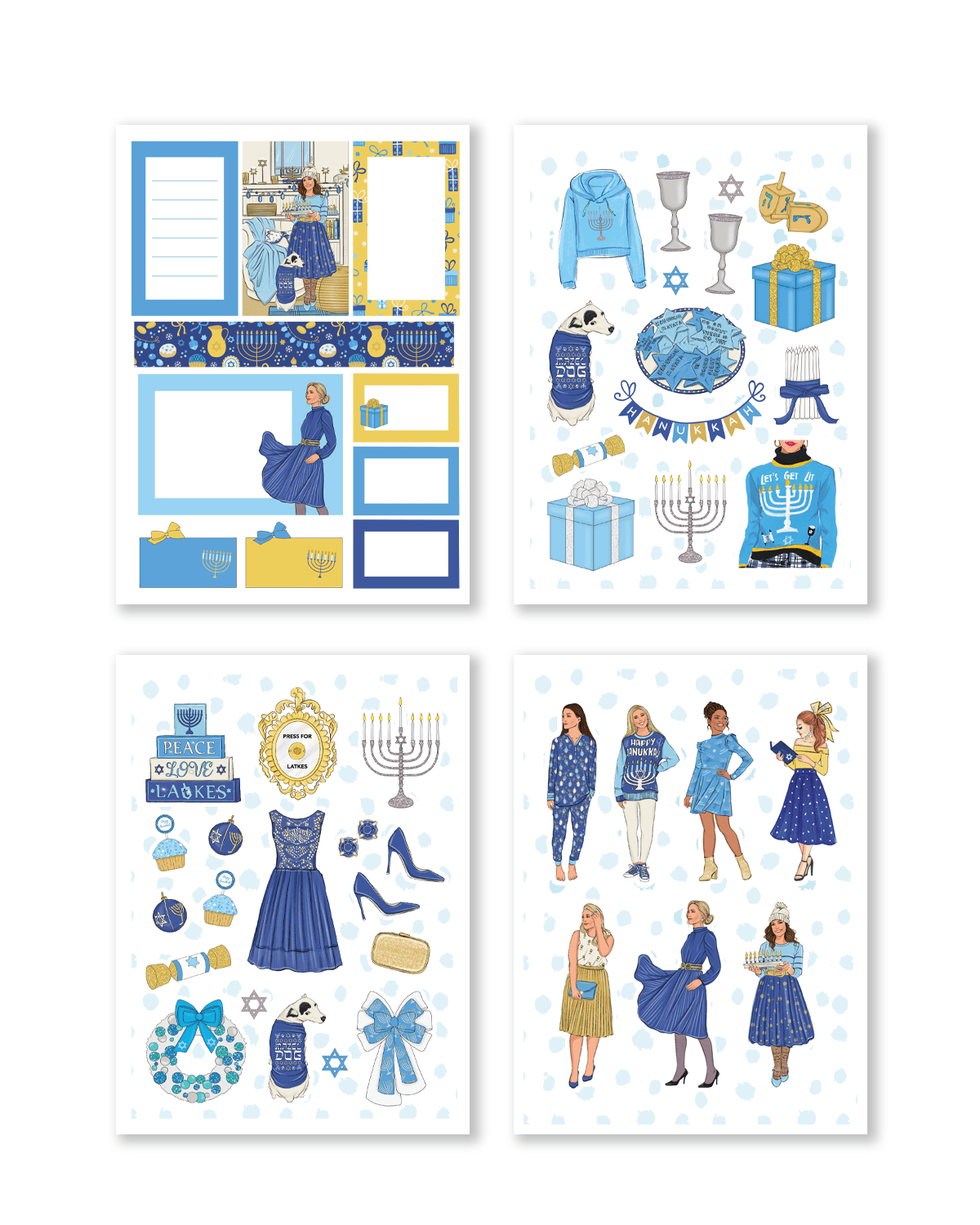 Shop Rongrong Hanukkah Sticker Pack for Planner 