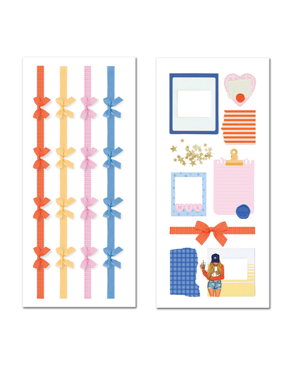 Little Craft Fest inspired junk journal stickers for planners