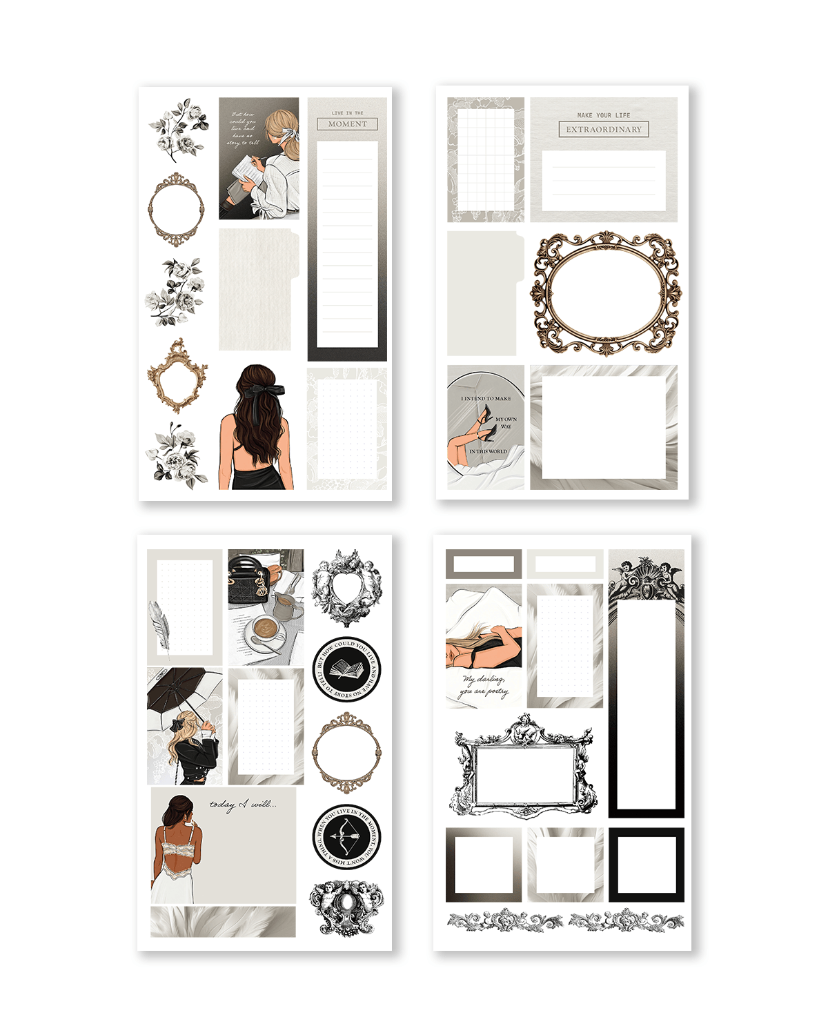 Live In The Moment Sticker Book | Handcrafted Sticker Book | Decorative ...