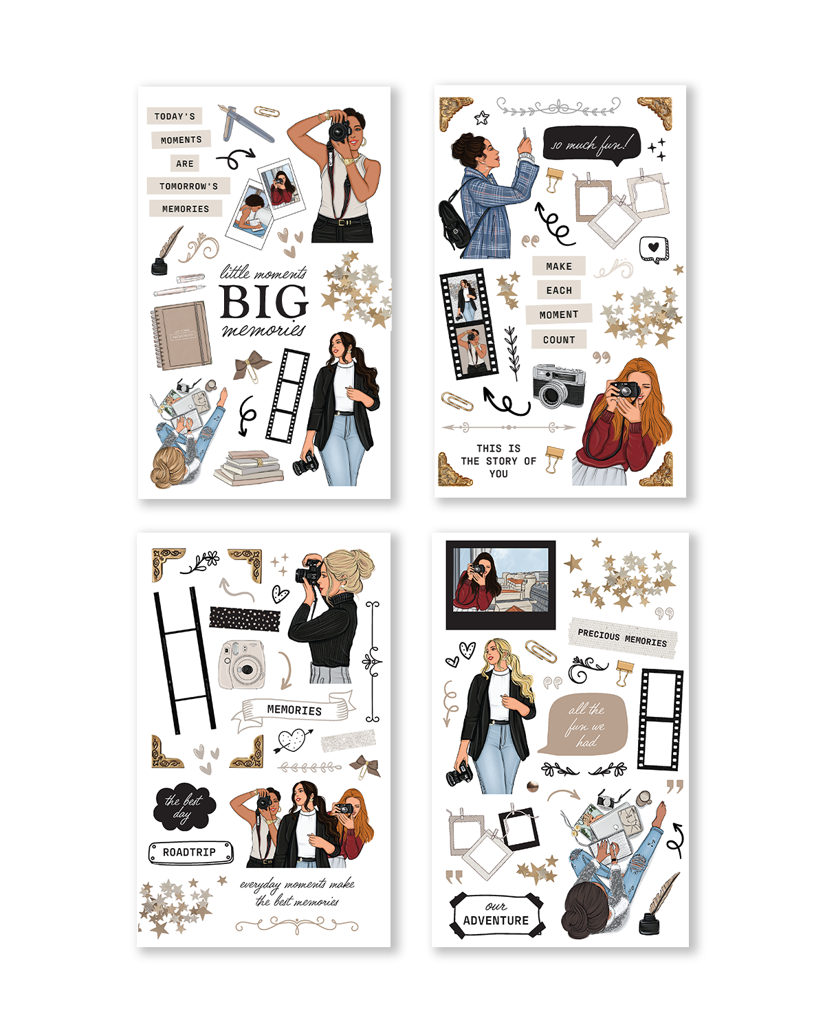 Daily life planner stickers