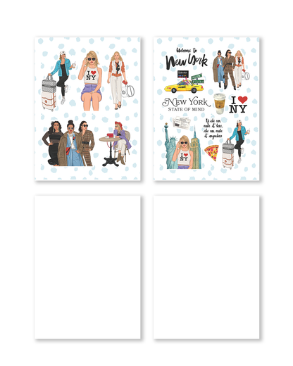 These stickers showcase fun phrases and illustrations inspired by New York City, perfect for enhancing planners and journals.