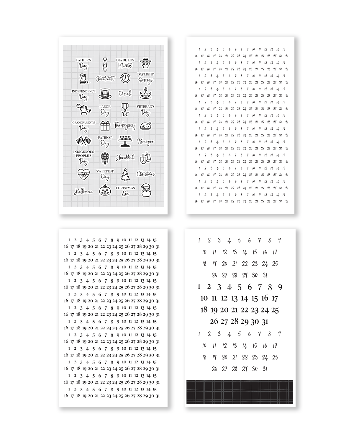 Shop Rongrong Time to Date Digital Sticker Book