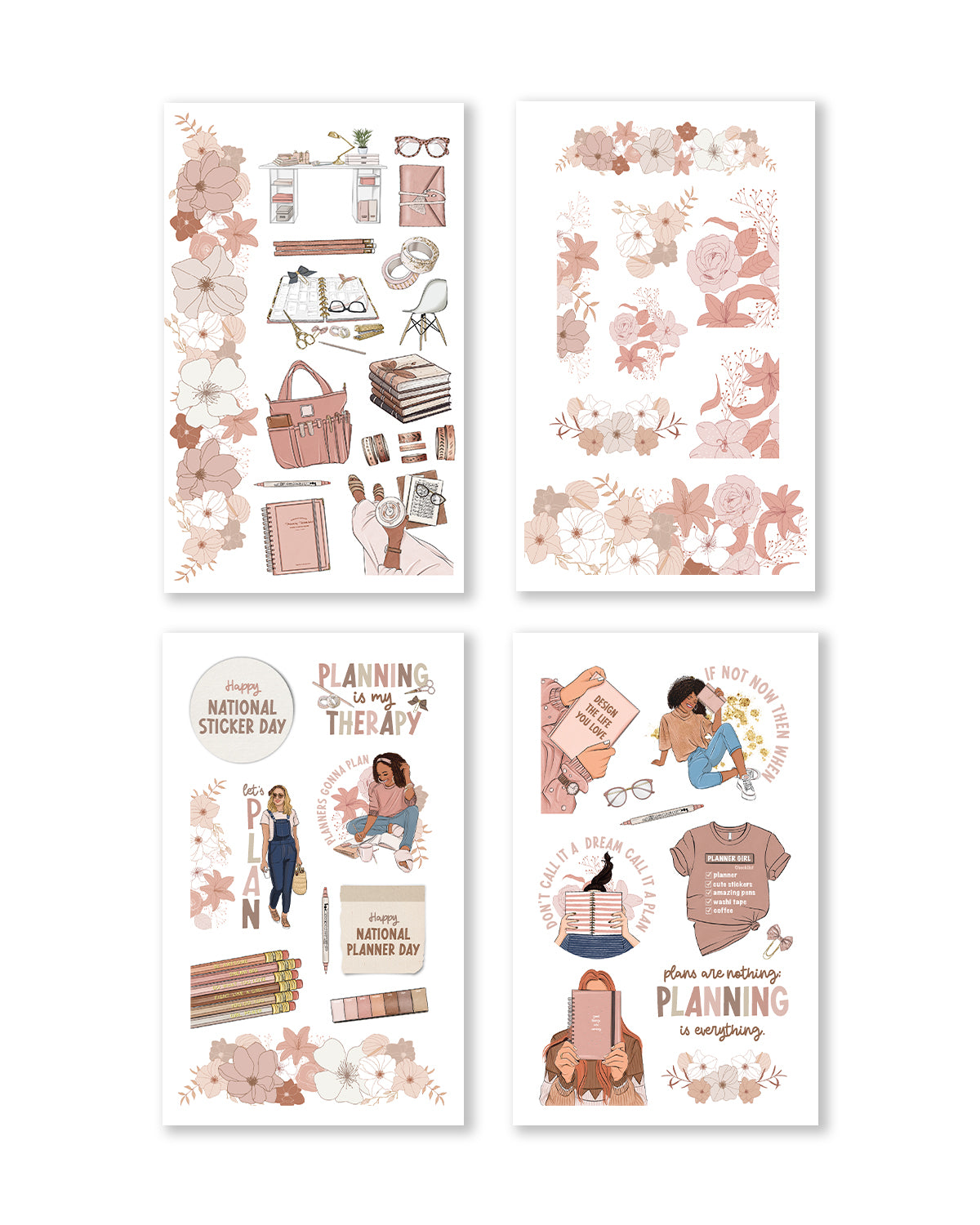 The Rongrong Sticker Book Cat Theme for Planners, Calendars, Journals and  Projects – Premium Quality Hand Drawn Perfect for Making Your Planner Purr  –