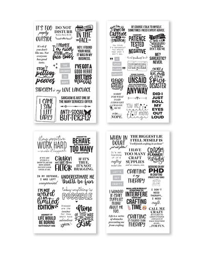 witty quotes planner stickers