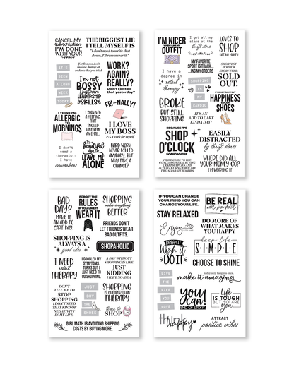fun quotes journaling stickers