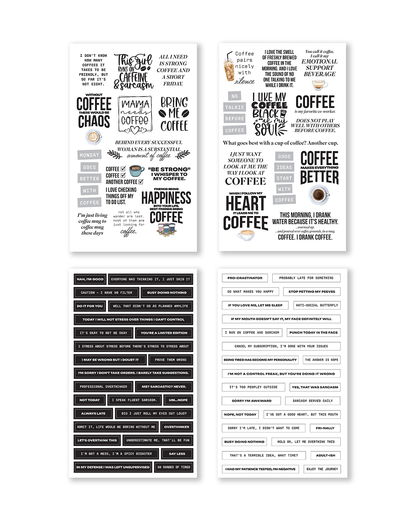 quote themed planner sticker book
