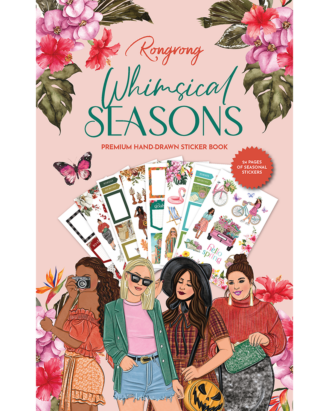 Whimsical Seasonal Sticker Book cover featuring colorful seasonal illustrations and playful designs.