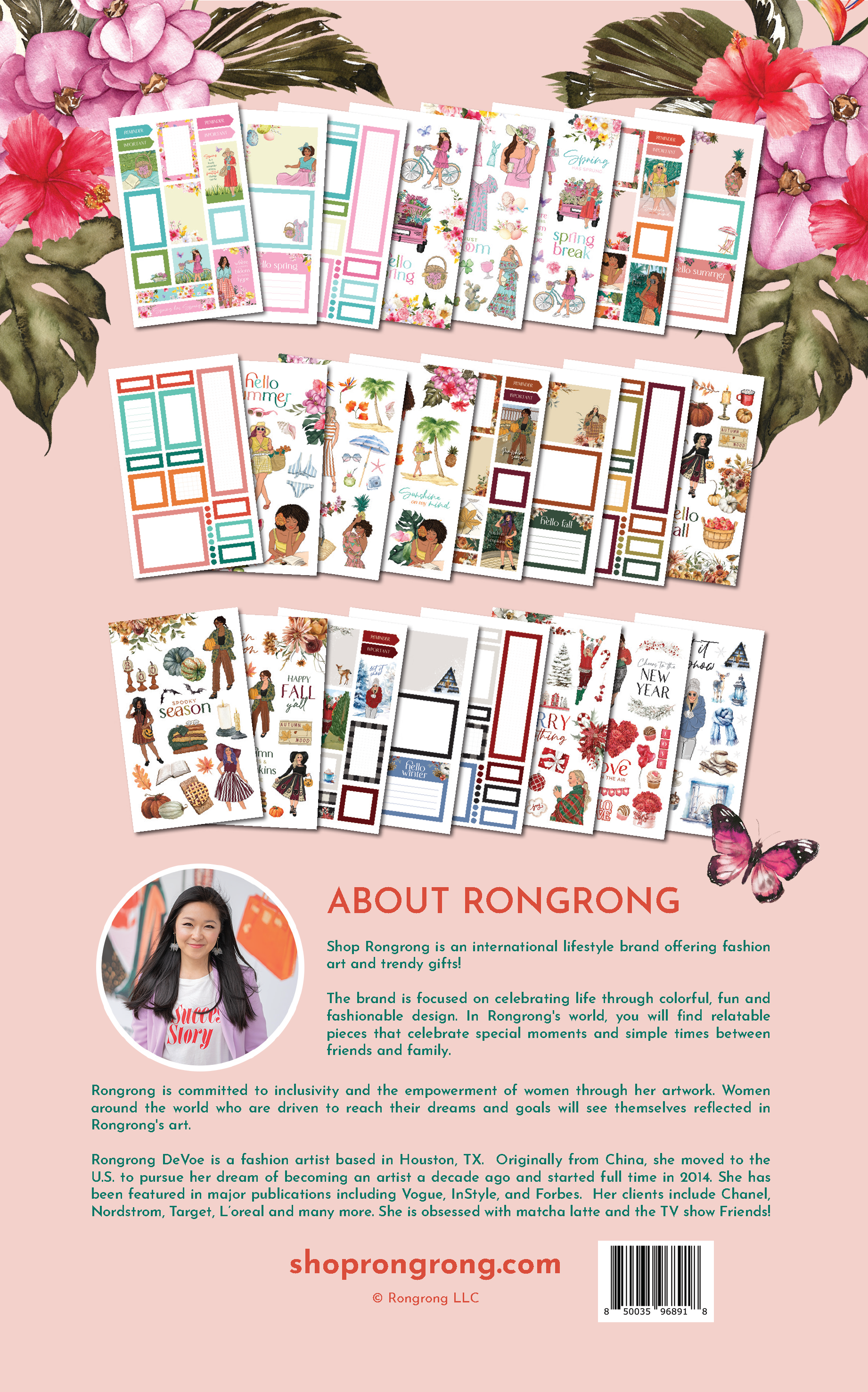 Shop Rongrong Whimsical Seasonal Sticker Book backcover