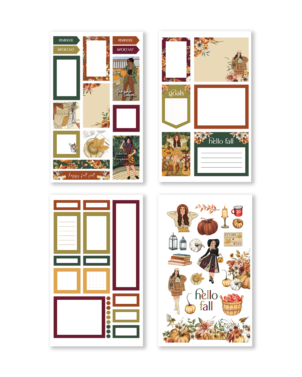 Shop Rongrong Whimsical Seasonal Sticker Book digital planner