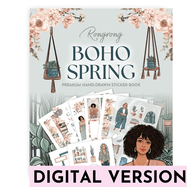 Sticker Book Spring Stay Organized with the Boho Spring Digital Sticker Book