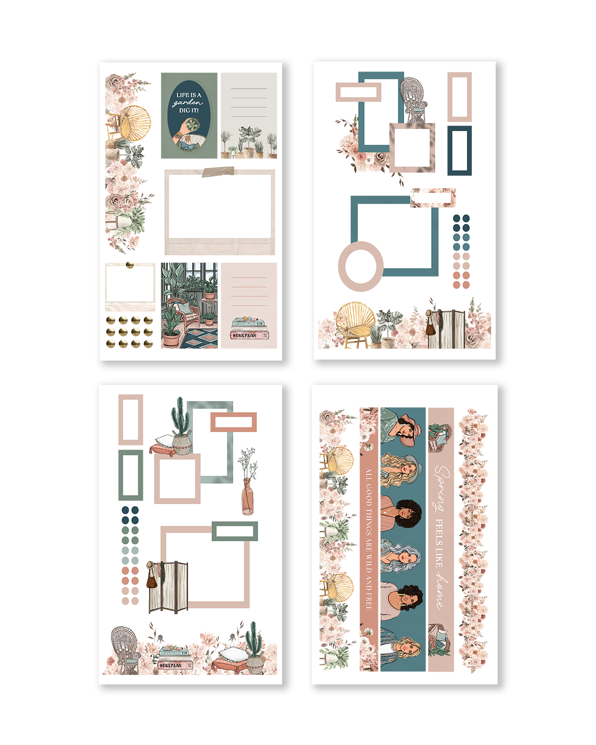 Shop Rongrong Boho Spring Sticker Book