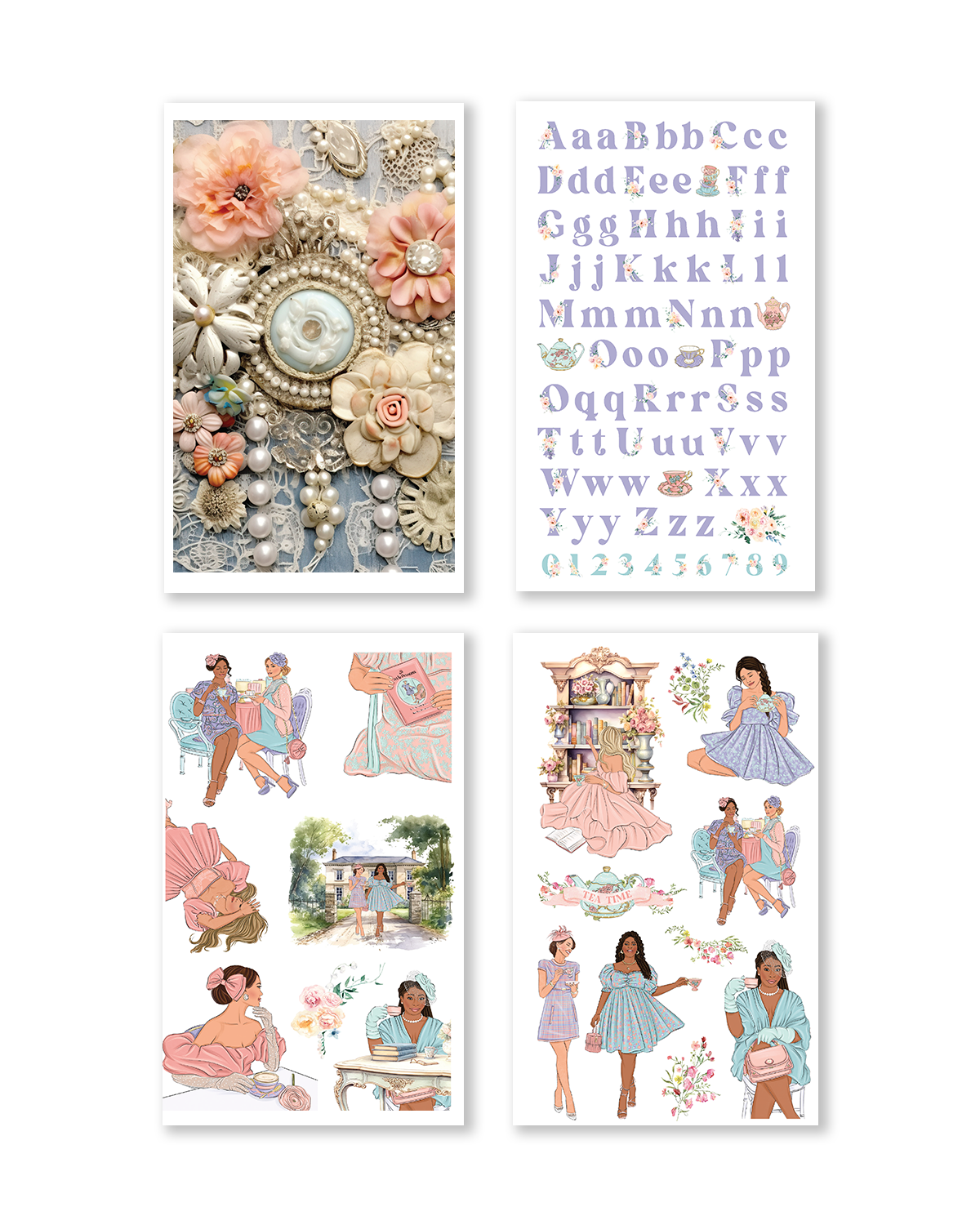 Shop Rongrong Tea Time Sticker Book for Journal