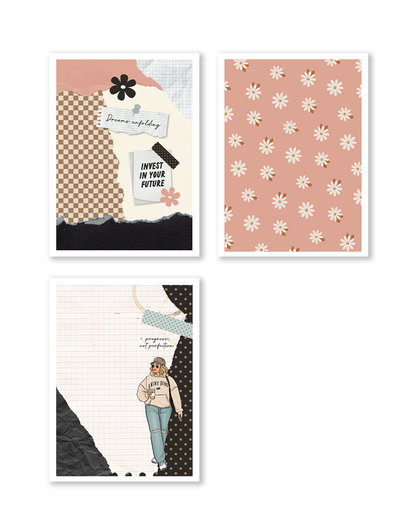 Career focused monthly planner kit with functional and decorative sheets