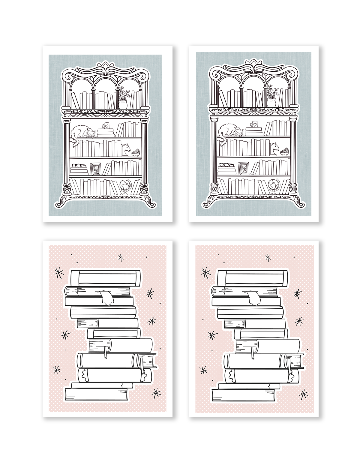 bookshelves planner stickers for reading journal