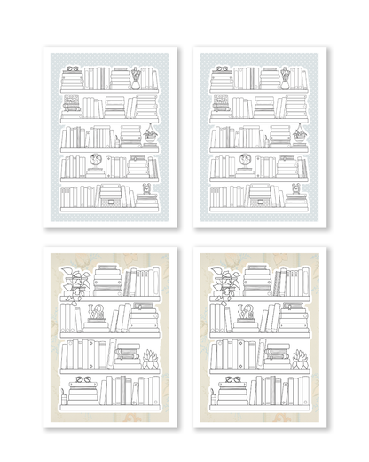 reading tracker stickers and book stack stickers