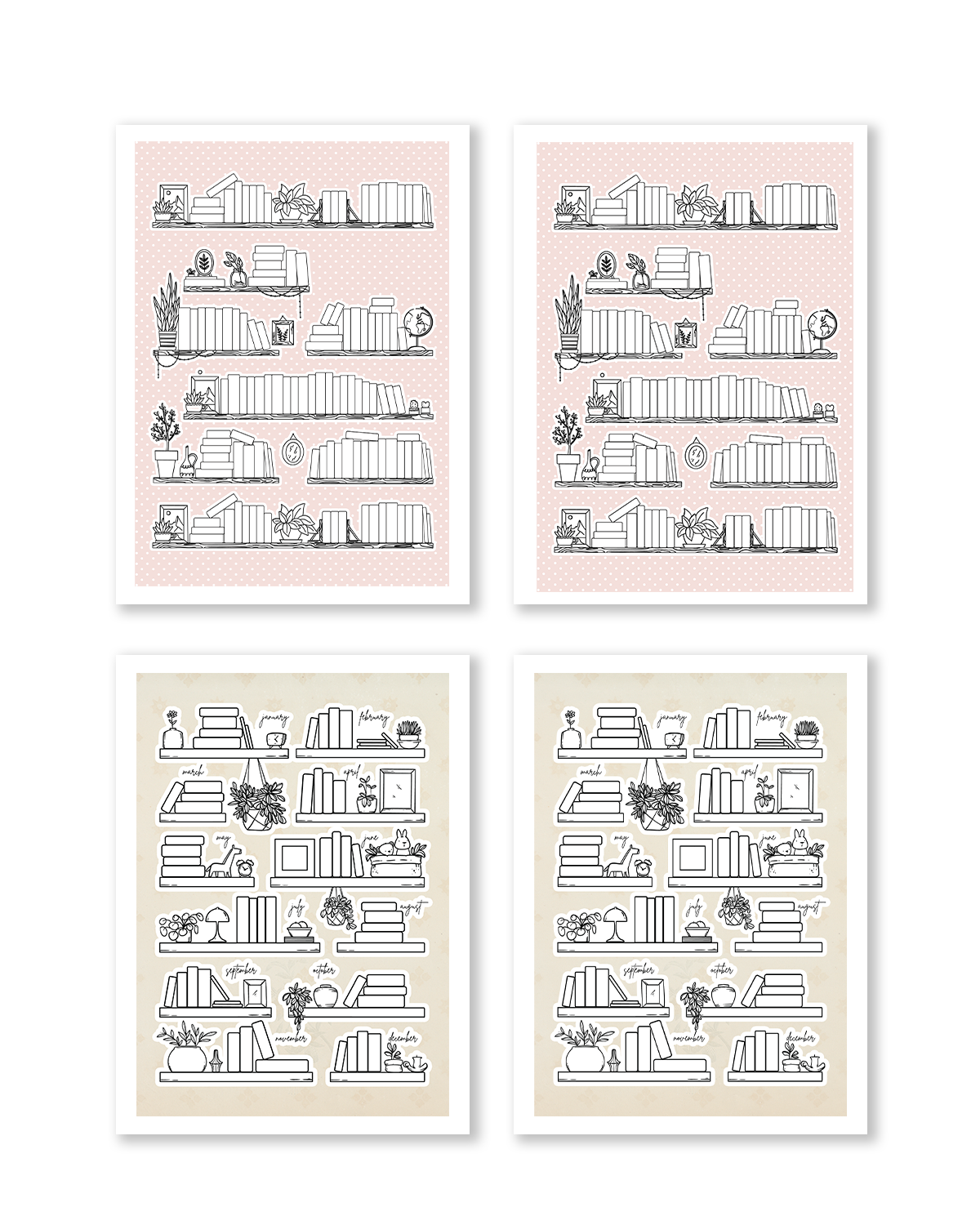 scrapbooking stickers with books and reading theme