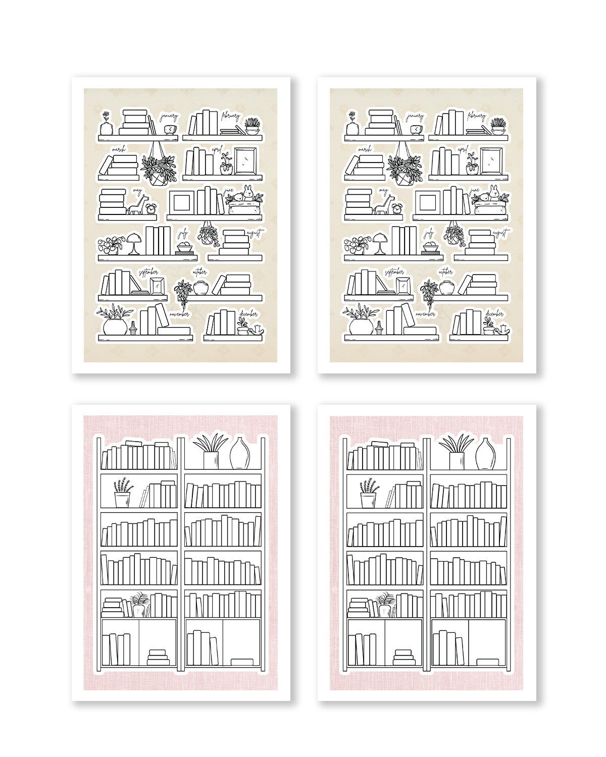 decorative book stickers for planners and journals