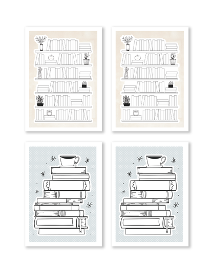 bookish sticker pack for bullet journal spreads