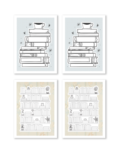bookish sticker pack for bullet journal spreads