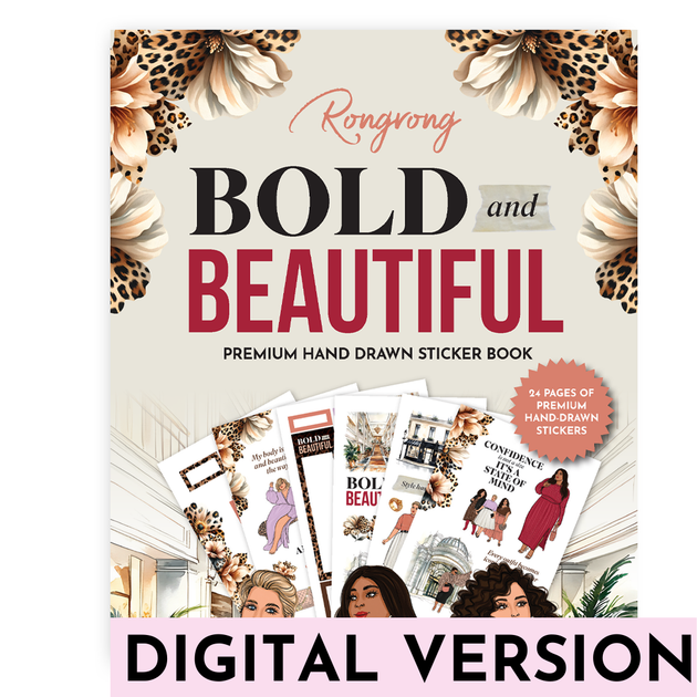 Bold and Beautiful Digital Sticker Book | Curvy Girl Planner Stickers