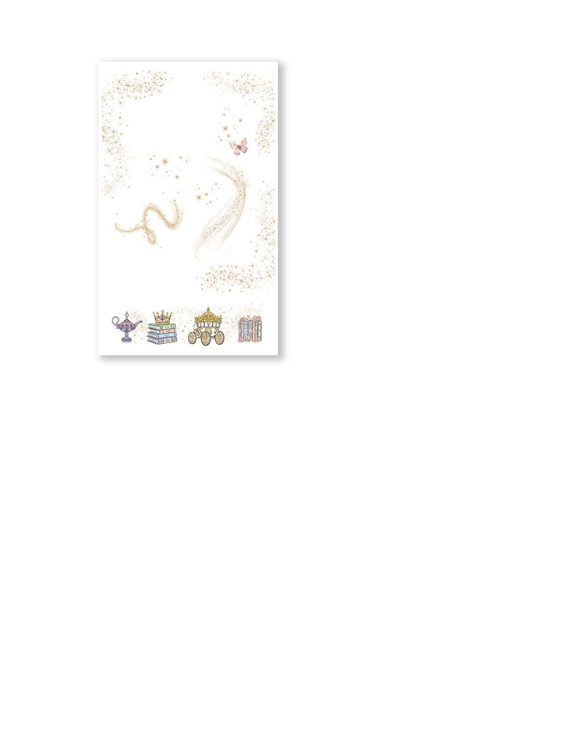 Romantic fantasy sticker book with dreamy storybook designs