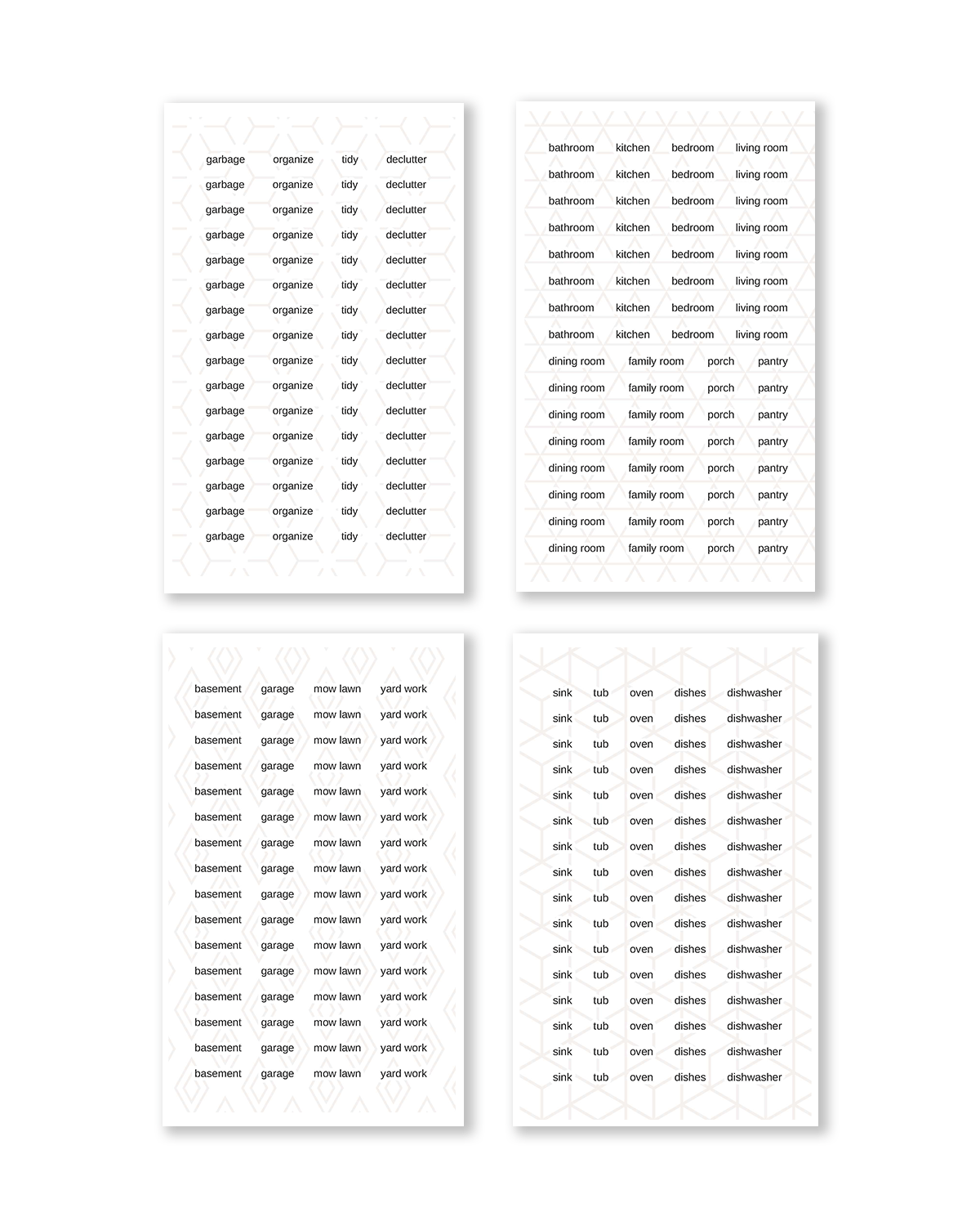 Word and icon stickers 
