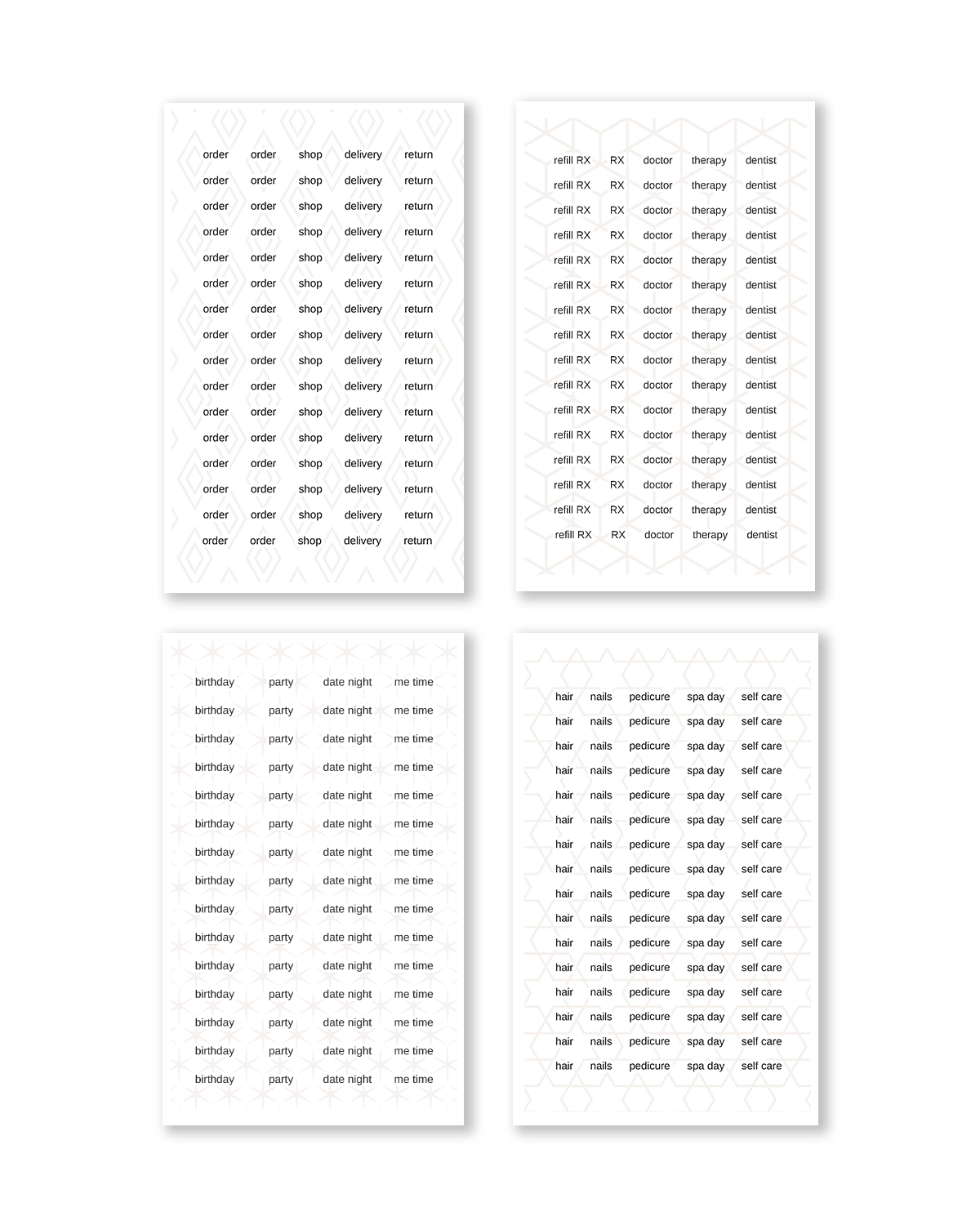 functional stickers for planner