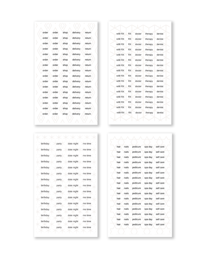 functional stickers for planner