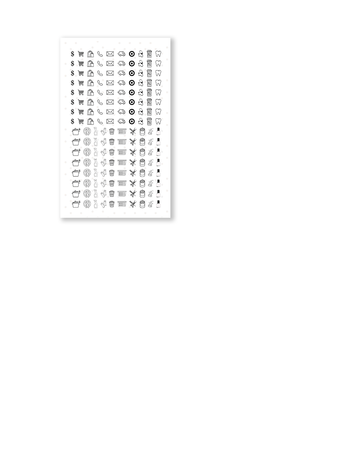 words and icons sticker book