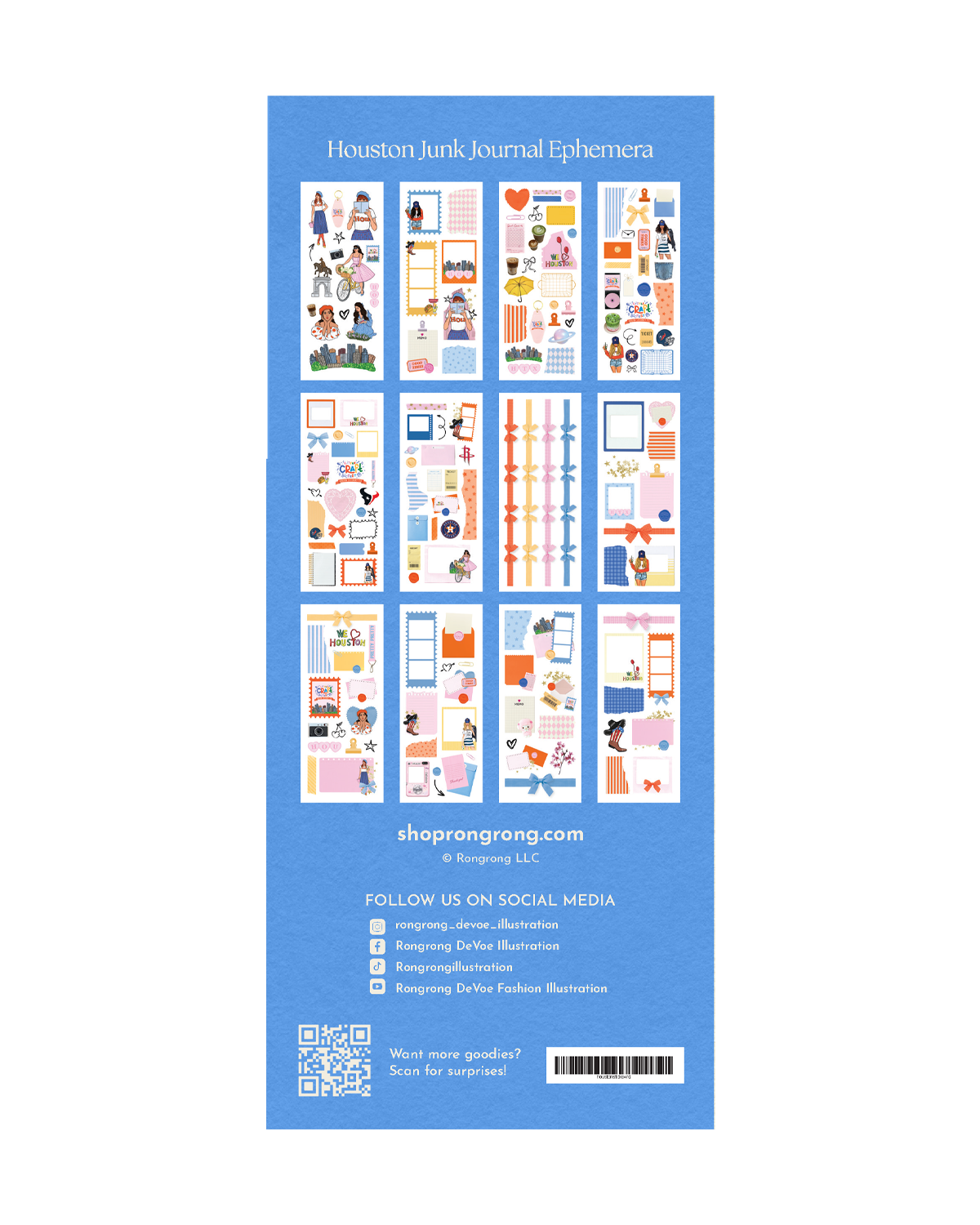 Decorative Houston planner stickers for scrapbooking and journaling