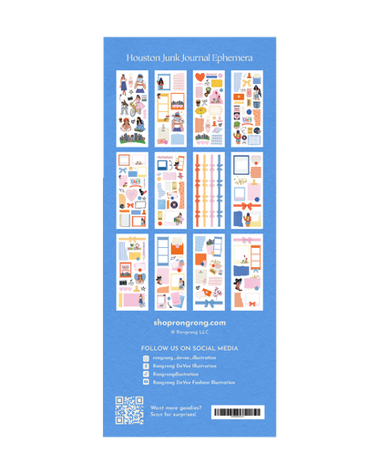 Decorative Houston planner stickers for scrapbooking and journaling